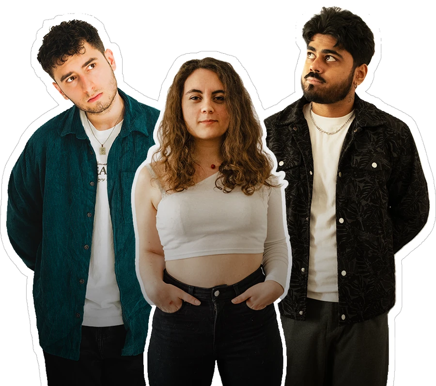 Les trois fondateurs de White Cat Productions